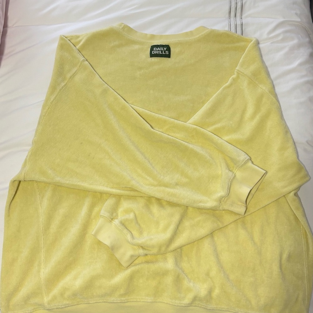 Daily Drills Lemon Terrycloth Crewneck